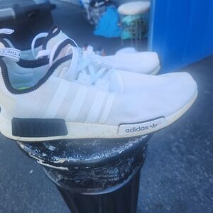 Adidas NMD R1 White and Black Shoes